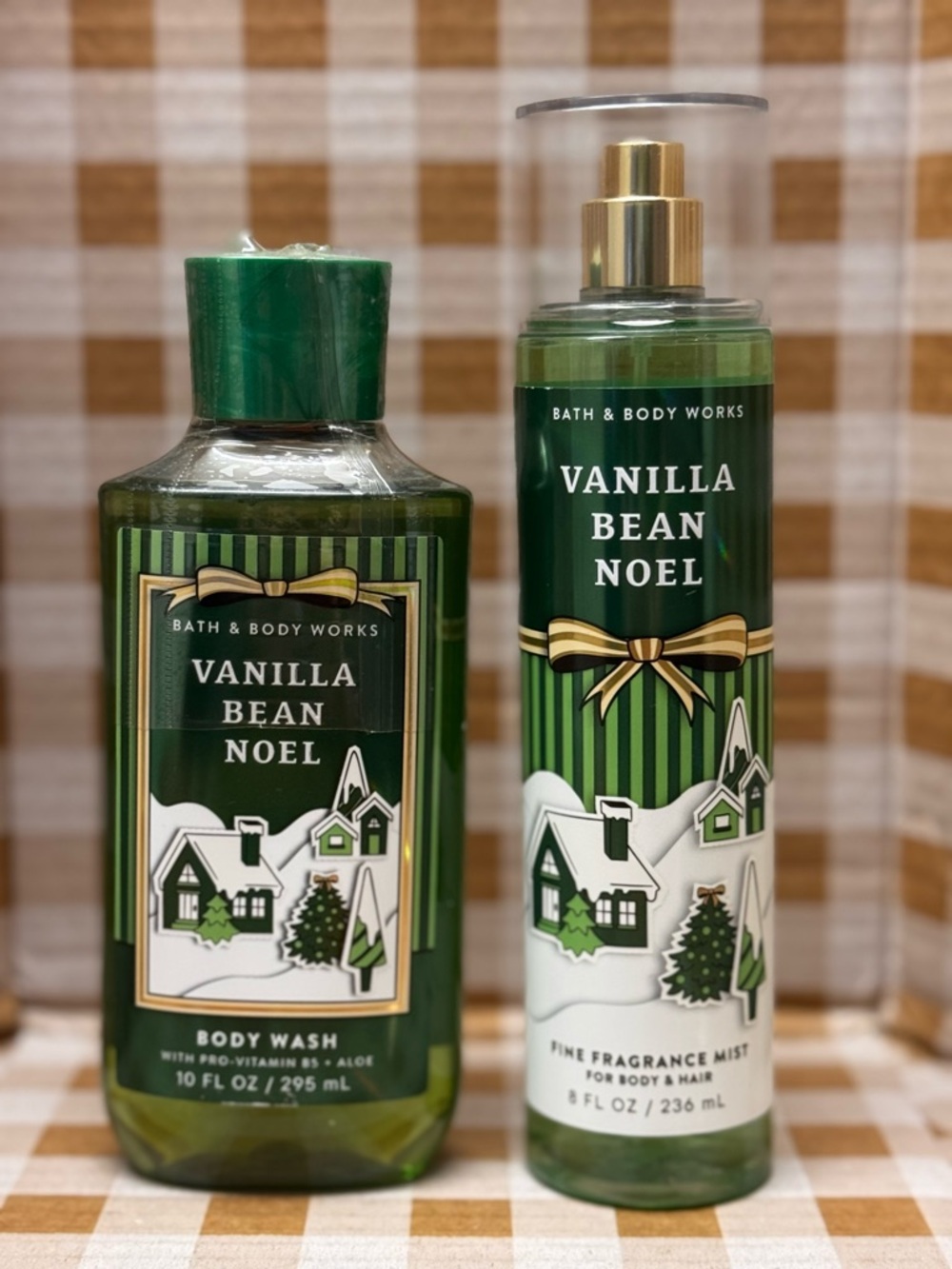 NEW B&BW Vanilla Bean Noel Fragrance Mist and Body Wash (sealed)